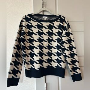Nordstrom Navy and Cream Patterned Sweater